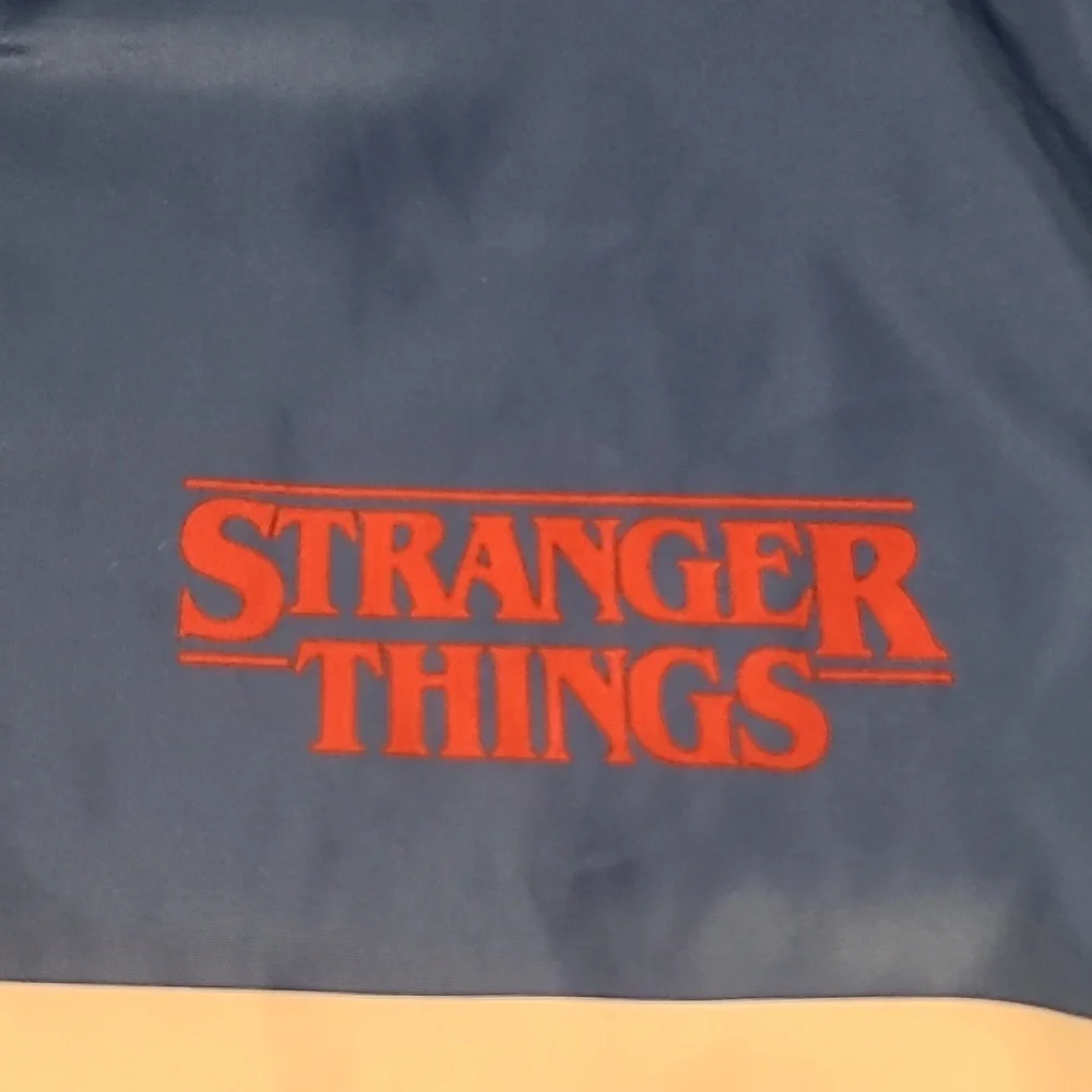Stranger Things Blue and Red Windbraker Pullover Jacket - Men's Medium